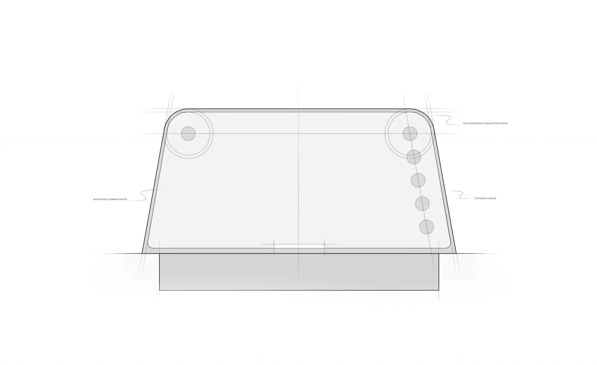 Yamaha in-dash speaker technical drawing